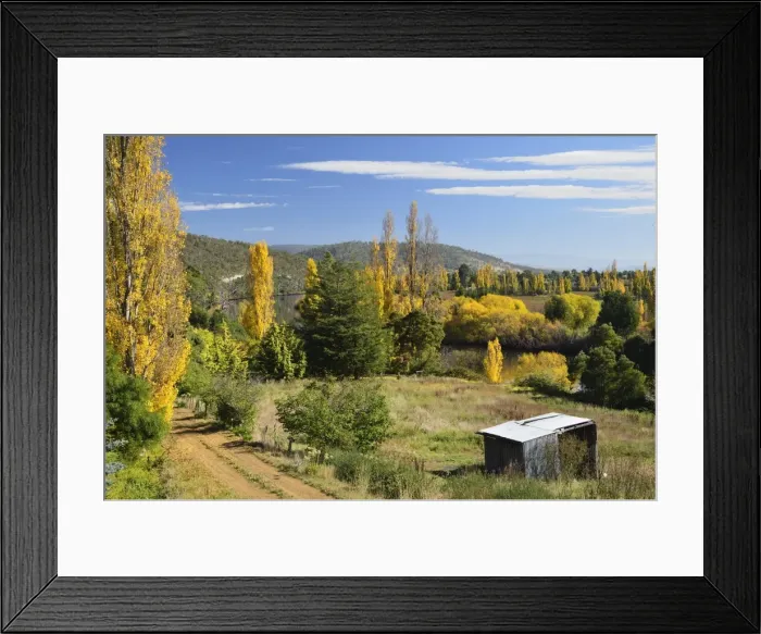 Framed Print : Countryside in fall, Derwent Valley, near New Norfolk, Tasmania, Australia, Pacific Framed Print : Countryside in fall, Derwent Valley, near New Norfolk, Tasmania, Australia, Pacific