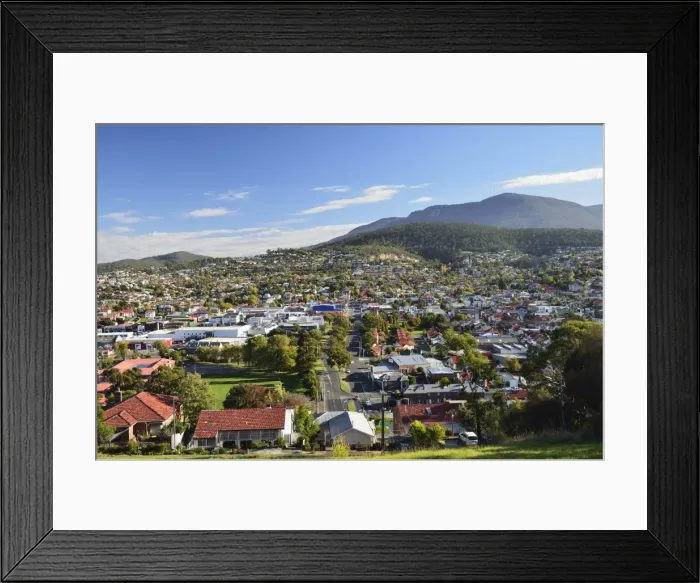 Framed Print : View of Hobart, Tasmania, Australia, Pacific Framed Print : View of Hobart, Tasmania, Australia, Pacific