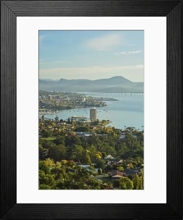 Framed Print : Hobart and the River Derwent, Tasmania, Australia, Pacific Framed Print : Hobart and the River Derwent, Tasmania, Australia, Pacific
