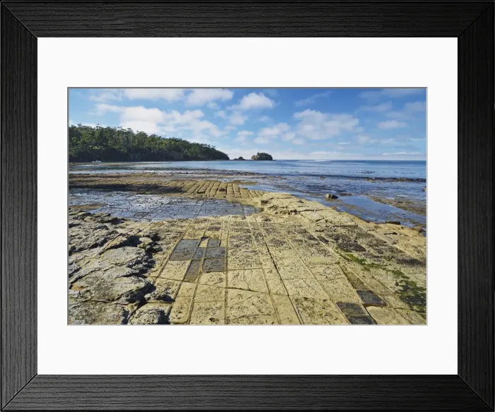 Framed Print : Tessellated Pavement, Pirates Bay, Tasman Peninsula, Tasmania, Australia, Pacific Framed Print : Tessellated Pavement, Pirates Bay, Tasman Peninsula, Tasmania, Australia, Pacific