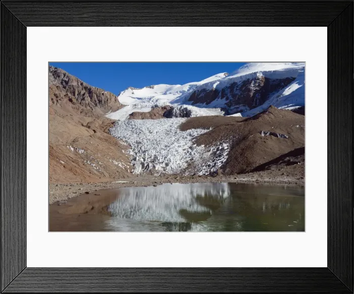 Framed Print : Glacier near Plaza de Mulas basecamp, Aconcagua Provincial Park, Andes mountains Framed Print : Glacier near Plaza de Mulas basecamp, Aconcagua Provincial Park, Andes mountains