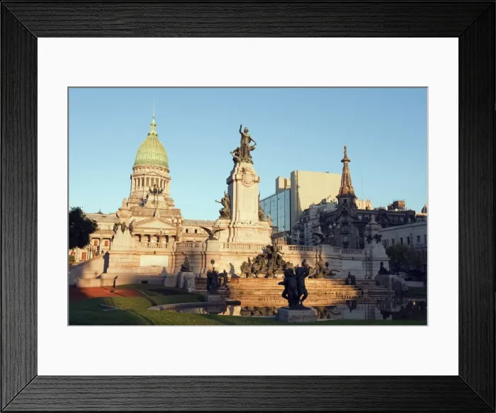 Framed Print : Monumento a los dos Congresos, Palacio del Congreso (National Congress Building) Framed Print : Monumento a los dos Congresos, Palacio del Congreso (National Congress Building)