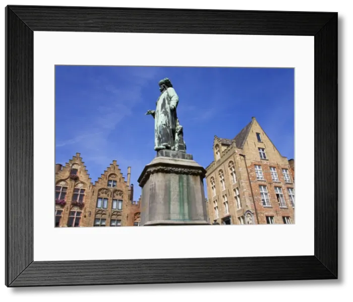 Framed Print : Statue of Van Eyck, Bruges, West Flanders, Belgium, Europe Framed Print : Statue of Van Eyck, Bruges, West Flanders, Belgium, Europe