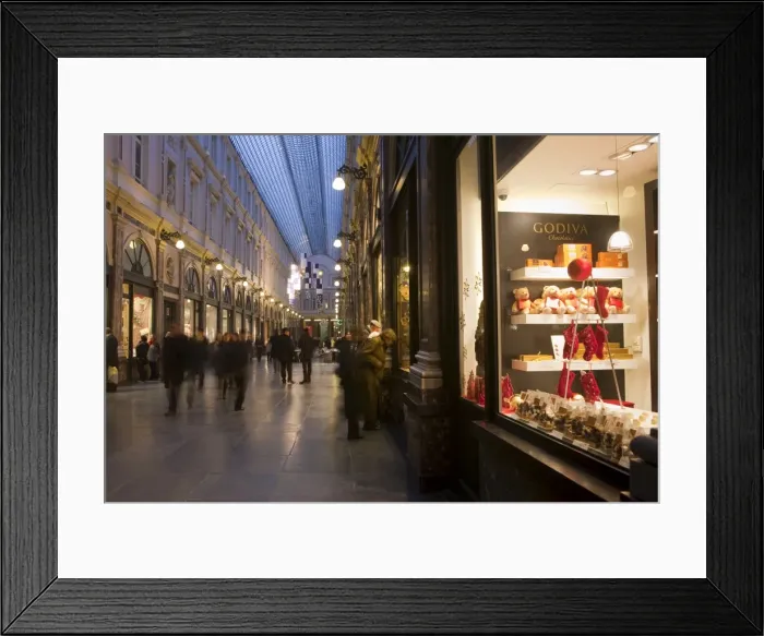 Framed Print : St. Hubert Gallery, Brussels, Belgium, Europe Framed Print : St. Hubert Gallery, Brussels, Belgium, Europe