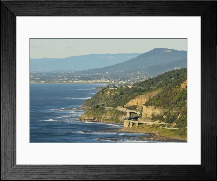 Framed Print : Aerial view of Seacliff Bridge at Coalcliff, New South Wales, Australia, Pacific Framed Print : Aerial view of Seacliff Bridge at Coalcliff, New South Wales, Australia, Pacific