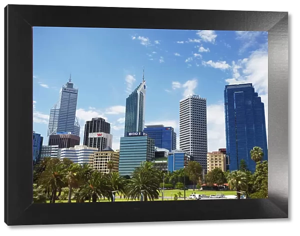 Skyscrapers of city skyline, Perth, Western Australia, Australia, Pacific
