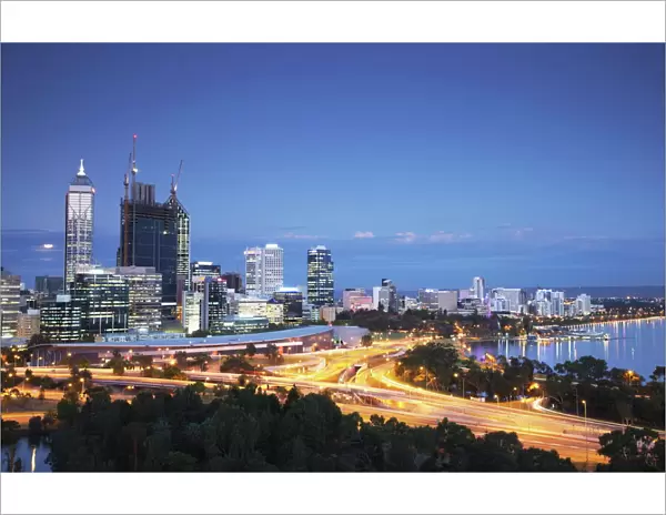 View of city skyline, Perth, Western Australia, Australia, Pacific