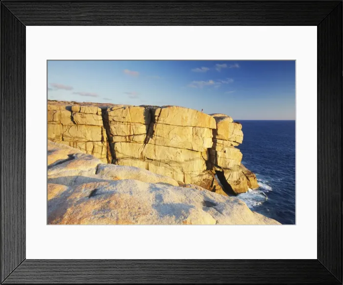 Framed Print : Man standing on top of the Gap, Torndirrup National Park, Albany, Western Australia Framed Print : Man standing on top of the Gap, Torndirrup National Park, Albany, Western Australia