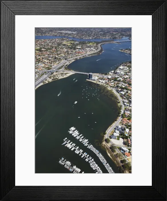 Framed Print : Aerial view of Swan River, Perth, Western Australia, Australia, Pacific Framed Print : Aerial view of Swan River, Perth, Western Australia, Australia, Pacific