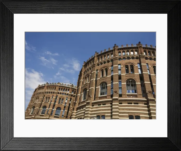 Framed Print : Gasometers converted into an urban city, Gasometer City, Simmering, Vienna Framed Print : Gasometers converted into an urban city, Gasometer City, Simmering, Vienna
