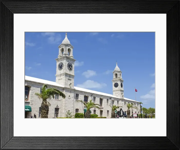 Framed Print : Clock Tower (mall) at the Royal Naval Dockyard, Bermuda, Central America Framed Print : Clock Tower (mall) at the Royal Naval Dockyard, Bermuda, Central America