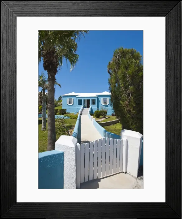 Framed Print : House in St. Georges, Bermuda, Central America Framed Print : House in St. Georges, Bermuda, Central America