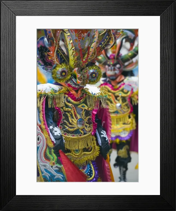 Framed Print : Masked performers in a parade at Oruro Carnival, Oruro, Bolivia, South America Framed Print : Masked performers in a parade at Oruro Carnival, Oruro, Bolivia, South America