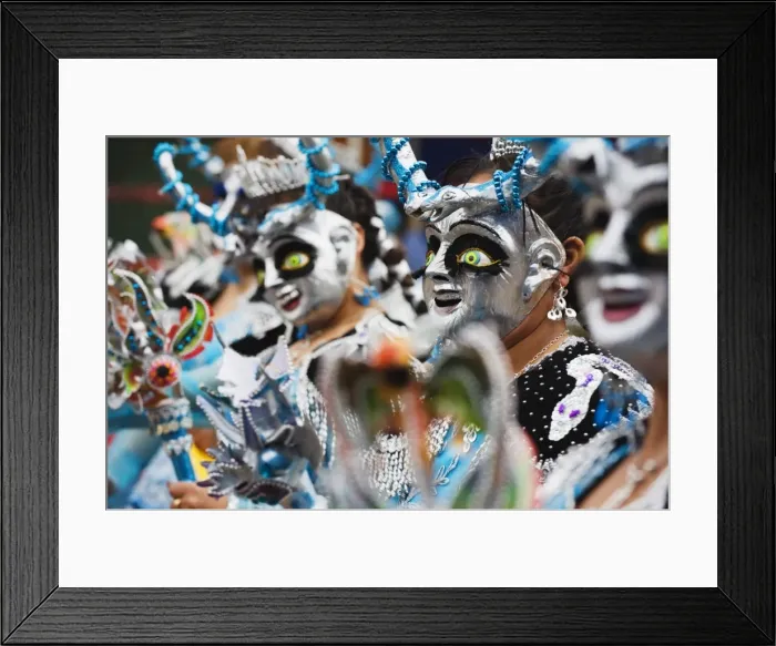 Framed Print : Masked performers in a parade at Oruro Carnival, Oruro, Bolivia, South America Framed Print : Masked performers in a parade at Oruro Carnival, Oruro, Bolivia, South America