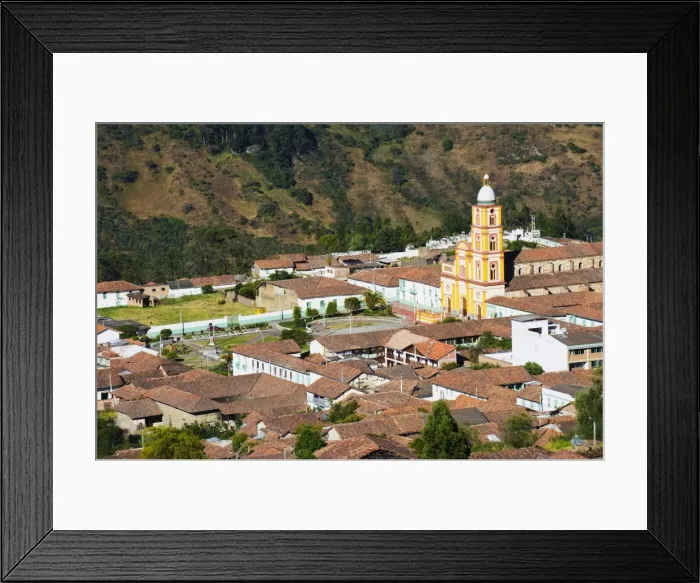 Framed Print : Church in the center of El Cocuy, Colombia, South America Framed Print : Church in the center of El Cocuy, Colombia, South America