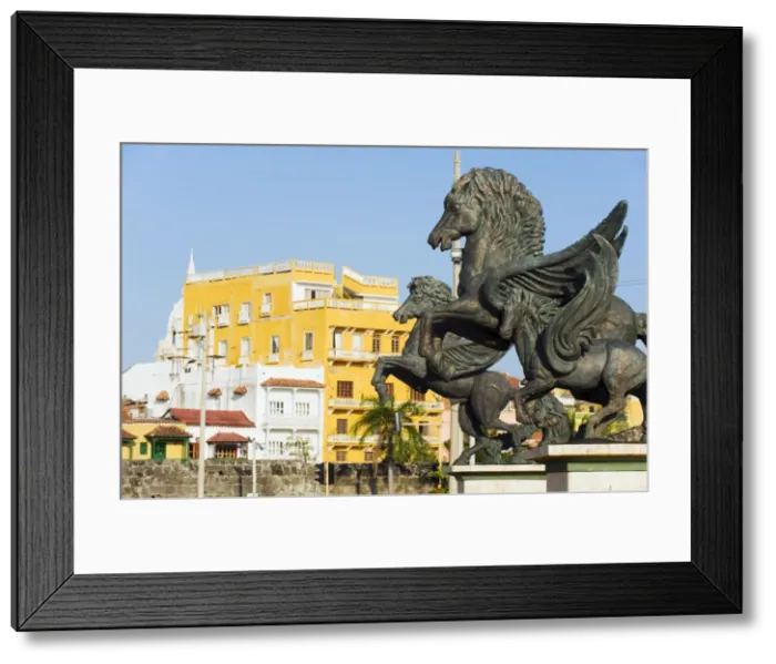 Framed Print : Statue of Pegasus, Old Town, UNESCO World Heritage Site, Cartagena, Colombia Framed Print : Statue of Pegasus, Old Town, UNESCO World Heritage Site, Cartagena, Colombia