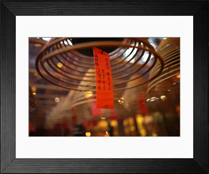 Framed Print : Incense coils in main hall, Man Mo Temple, Hong Kong, China, Asia Framed Print : Incense coils in main hall, Man Mo Temple, Hong Kong, China, Asia