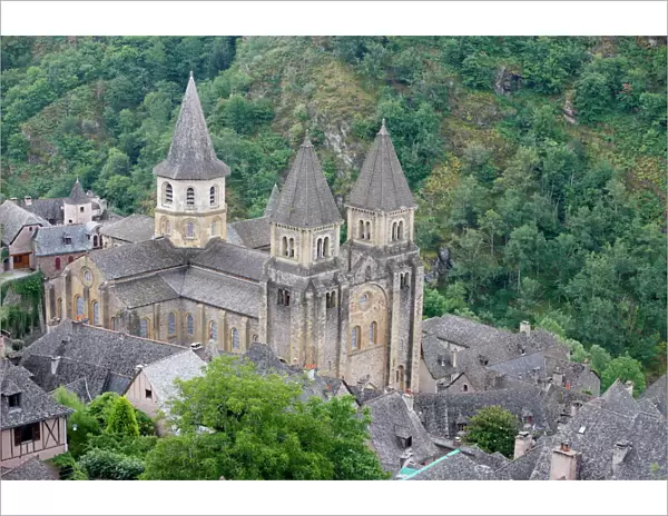 Sainte Foy Abbey church, Conques, Aveyron, Massif Central, France, Europe