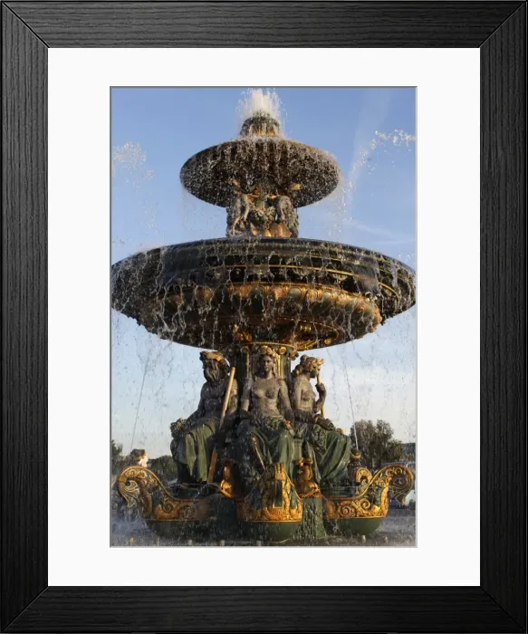 Framed Print : Place de la Concorde fountain, Paris, France, Europe