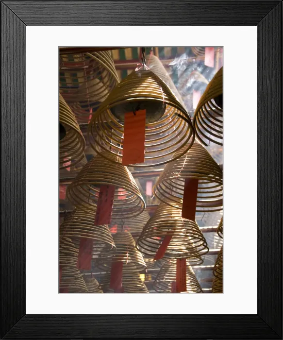 Framed Print : Incense cones hung from the ceiling, Man Mo Temple, Sheung Wan, Hong Kong, China, Asia Framed Print : Incense cones hung from the ceiling, Man Mo Temple, Sheung Wan, Hong Kong, China, Asia