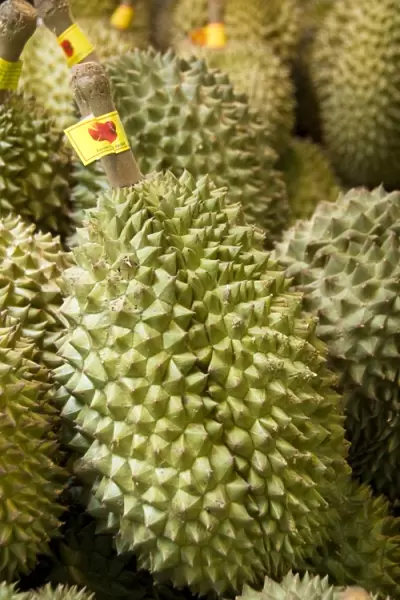 Durian for sale, Mong Kok, Hong Kong, China, Asia