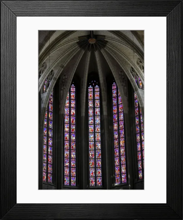 Framed Print : Stained glass in Sainte-Croix (Holy Cross) cathedral, Orleans, Loiret, France, Europe Framed Print : Stained glass in Sainte-Croix (Holy Cross) cathedral, Orleans, Loiret, France, Europe