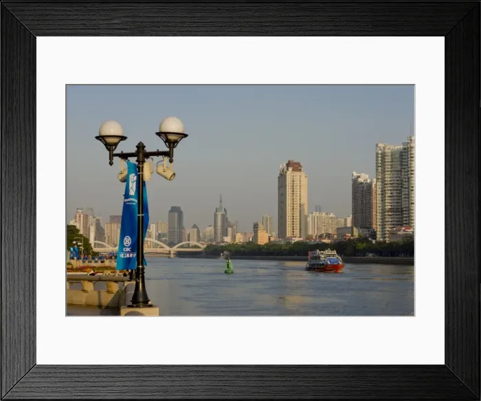 Framed Print : Riverscape, Guangzhou, Guangdong, China, Asia