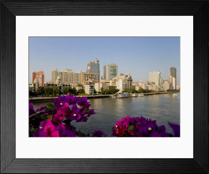 Framed Print : River and city, Guangzhou, Guangdong, China, Asia Framed Print : River and city, Guangzhou, Guangdong, China, Asia