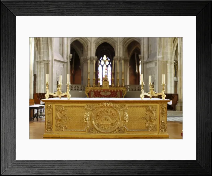 Framed Print : Main altar in Saint-Louis cathedral, Blois, Loir-et-Cher, France, Europe Framed Print : Main altar in Saint-Louis cathedral, Blois, Loir-et-Cher, France, Europe