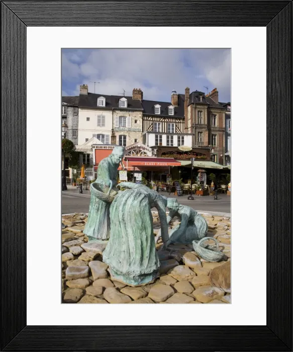 Framed Print : Sculpture by Jean Mare de Pas, Honfleur, Normandy, France, Europe Framed Print : Sculpture by Jean Mare de Pas, Honfleur, Normandy, France, Europe