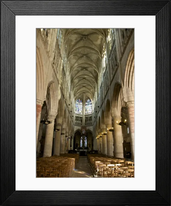 Framed Print : Interior of Notre Dame church, dating from the 15th century, the Vessel Framed Print : Interior of Notre Dame church, dating from the 15th century, the Vessel