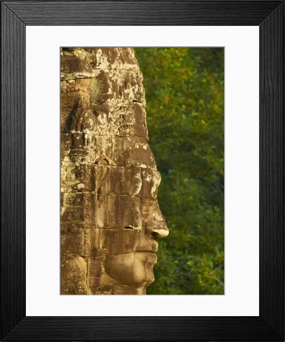 Framed Print : Close-up of sculpture, Bayon temple, dating from the 13th century, Angkor Framed Print : Close-up of sculpture, Bayon temple, dating from the 13th century, Angkor