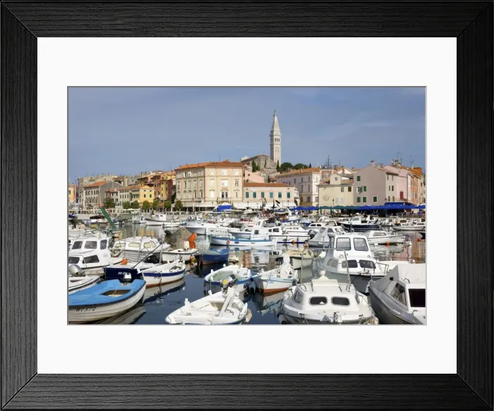 Framed Print : View across the harbour, Rovinj (Rovigno), Istria, Croatia, Europe Framed Print : View across the harbour, Rovinj (Rovigno), Istria, Croatia, Europe