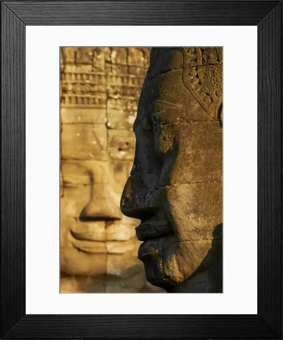Framed Print : Detail of sculpture, Bayon temple, dating from the 13th century, Angkor Framed Print : Detail of sculpture, Bayon temple, dating from the 13th century, Angkor