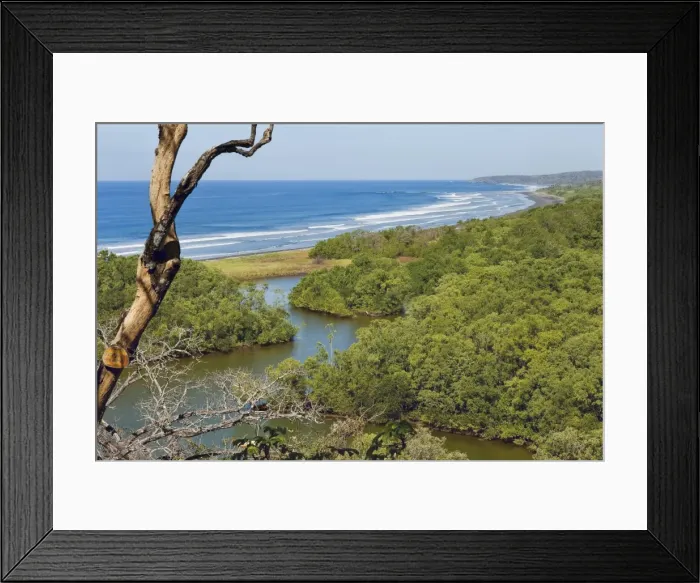 Framed Print : Ostional Beach and the Reserva Biologica Nosara, a private nature reserve on the Nosara River Framed Print : Ostional Beach and the Reserva Biologica Nosara, a private nature reserve on the Nosara River