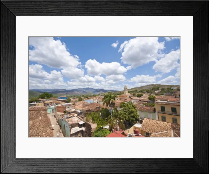 Framed Print : View of Trinidad, UNESCO World Heritage Site, from Palacio Cantero tower Framed Print : View of Trinidad, UNESCO World Heritage Site, from Palacio Cantero tower