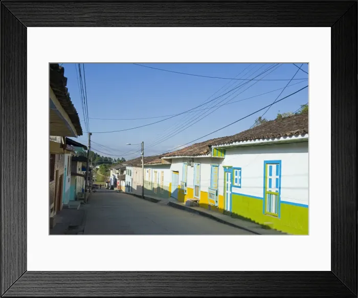 Framed Print : Colourful houses, Salento, Colombia, South America
