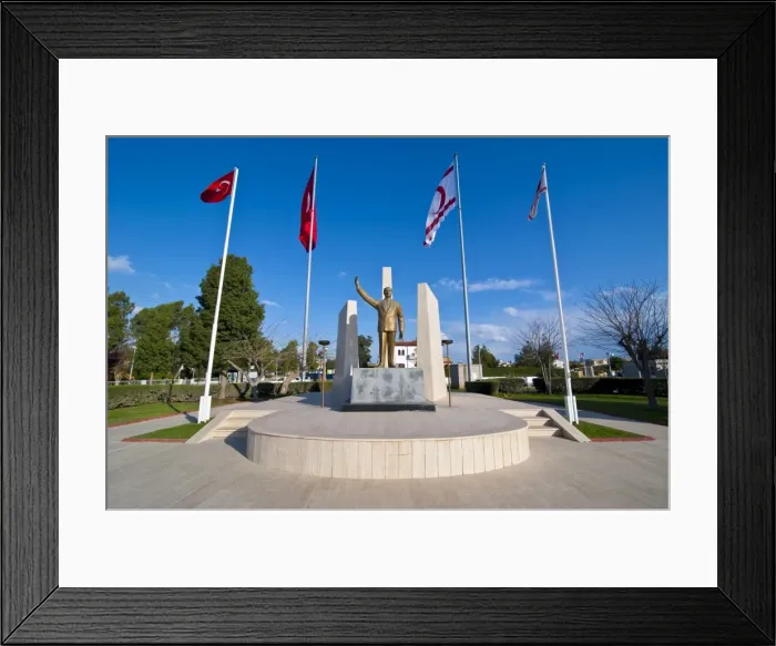 Framed Print : Ataturk monument, Turkish part of Cyprus, Europe Framed Print : Ataturk monument, Turkish part of Cyprus, Europe