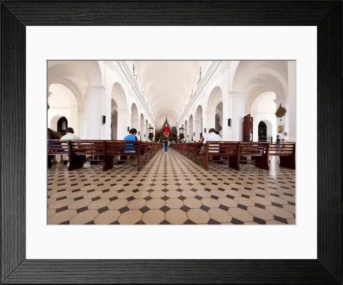 Framed Print : Interior of Iglesia de la Sant Framed Print : Interior of Iglesia de la Sant