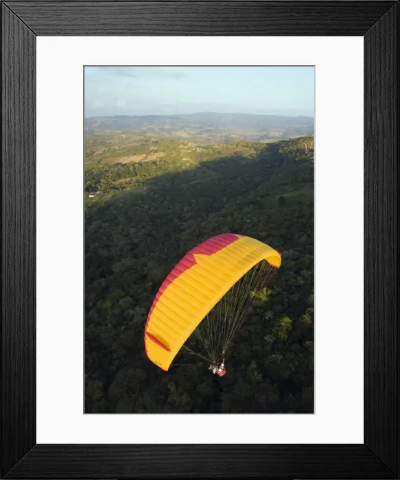 Framed Print : Paragliding in San Gil, adventure sports capital of Colombia, San Gil, Colombia Framed Print : Paragliding in San Gil, adventure sports capital of Colombia, San Gil, Colombia