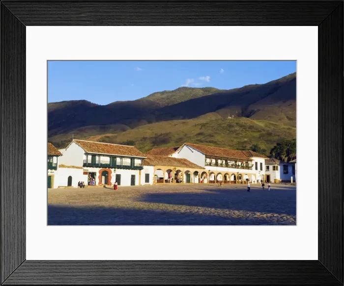Framed Print : Plaza Mayor, largest public square in Colombia, colonial town of Villa de Leyva Framed Print : Plaza Mayor, largest public square in Colombia, colonial town of Villa de Leyva