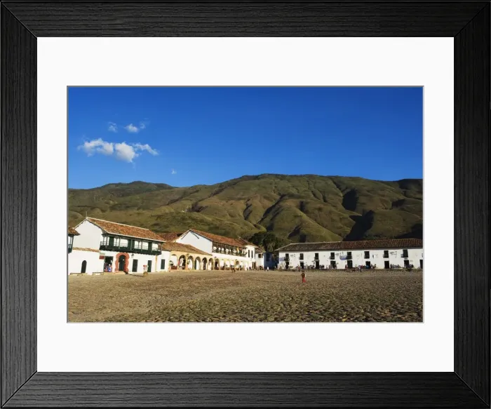 Framed Print : Plaza Mayor, largest public square in Colombia, colonial town of Villa de Leyva Framed Print : Plaza Mayor, largest public square in Colombia, colonial town of Villa de Leyva