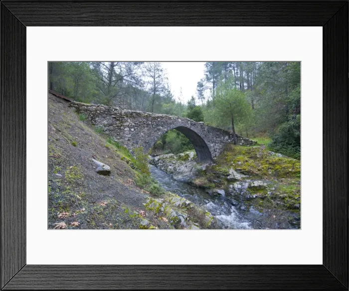 Framed Print : Venetian bridge in the Troodos mountains, Cyprus, Europe Framed Print : Venetian bridge in the Troodos mountains, Cyprus, Europe