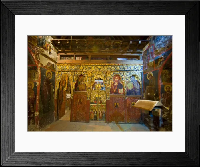 Framed Print : Interior of a beautiful Byzantine church in the Troodos Mountains, UNESCO World Heritage Site Framed Print : Interior of a beautiful Byzantine church in the Troodos Mountains, UNESCO World Heritage Site