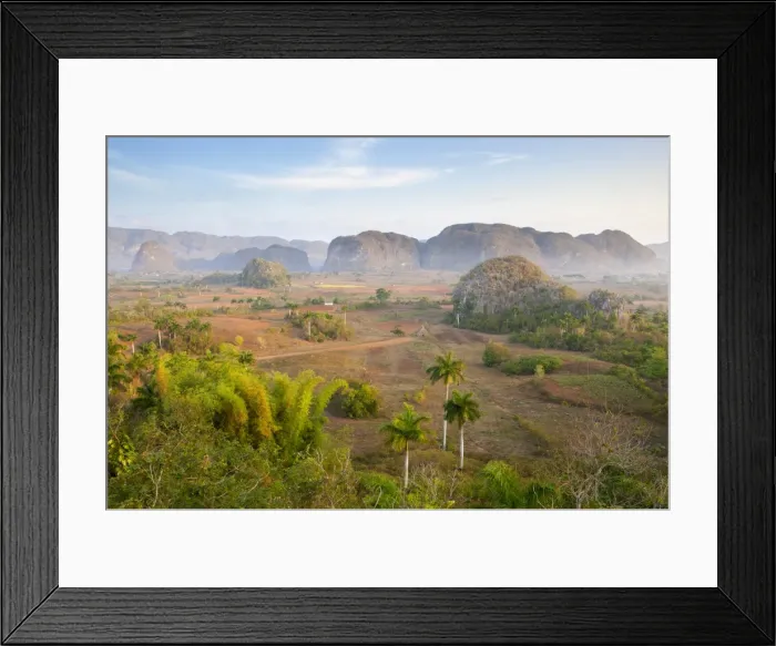 Framed Print : Early morning view over the Vinales Valley, UNESCO World Heritage Site Framed Print : Early morning view over the Vinales Valley, UNESCO World Heritage Site