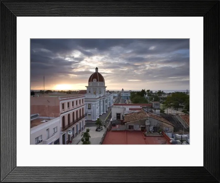 Framed Print : View over Parque Jose Marti at sunset from the roof of the Hotel La Union Framed Print : View over Parque Jose Marti at sunset from the roof of the Hotel La Union