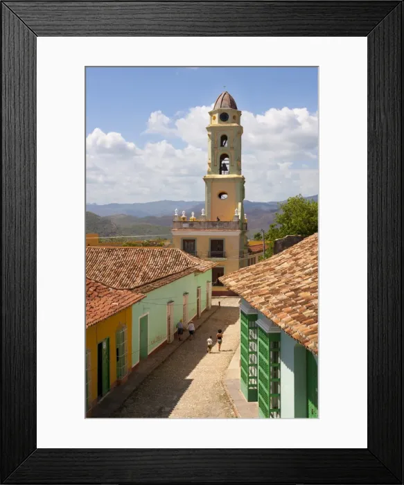 Framed Print : View from the balcony of the Museo Romantico towards the tower of Iglesia y Convento de San Francisco, Trinidad, UNESCO World Heritage Site, Cuba, West Indies Framed Print : View from the balcony of the Museo Romantico towards the tower of Iglesia y Convento de San Francisco, Trinidad, UNESCO World Heritage Site, Cuba, West Indies