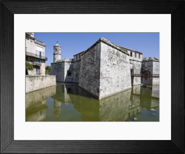 Framed Print : Moat and Castillo de la Real Fuerza in Old Havana, UNESCO World Heritage Site