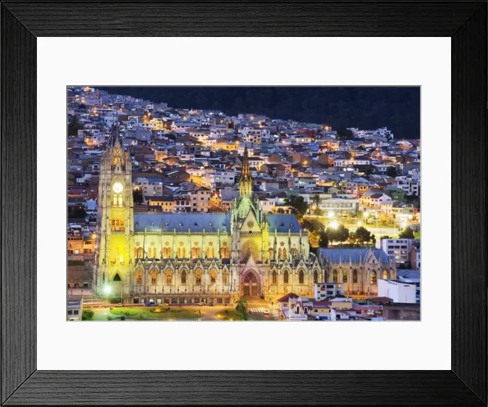 Framed Print : Gothic Basilica del Voto Nacional, old town, UNESCO World Heritage Site Framed Print : Gothic Basilica del Voto Nacional, old town, UNESCO World Heritage Site
