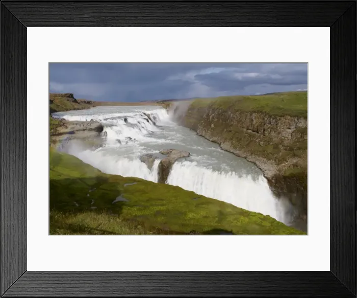 Framed Print : Gullfoss waterfall, Iceland, Polar Regions Framed Print : Gullfoss waterfall, Iceland, Polar Regions